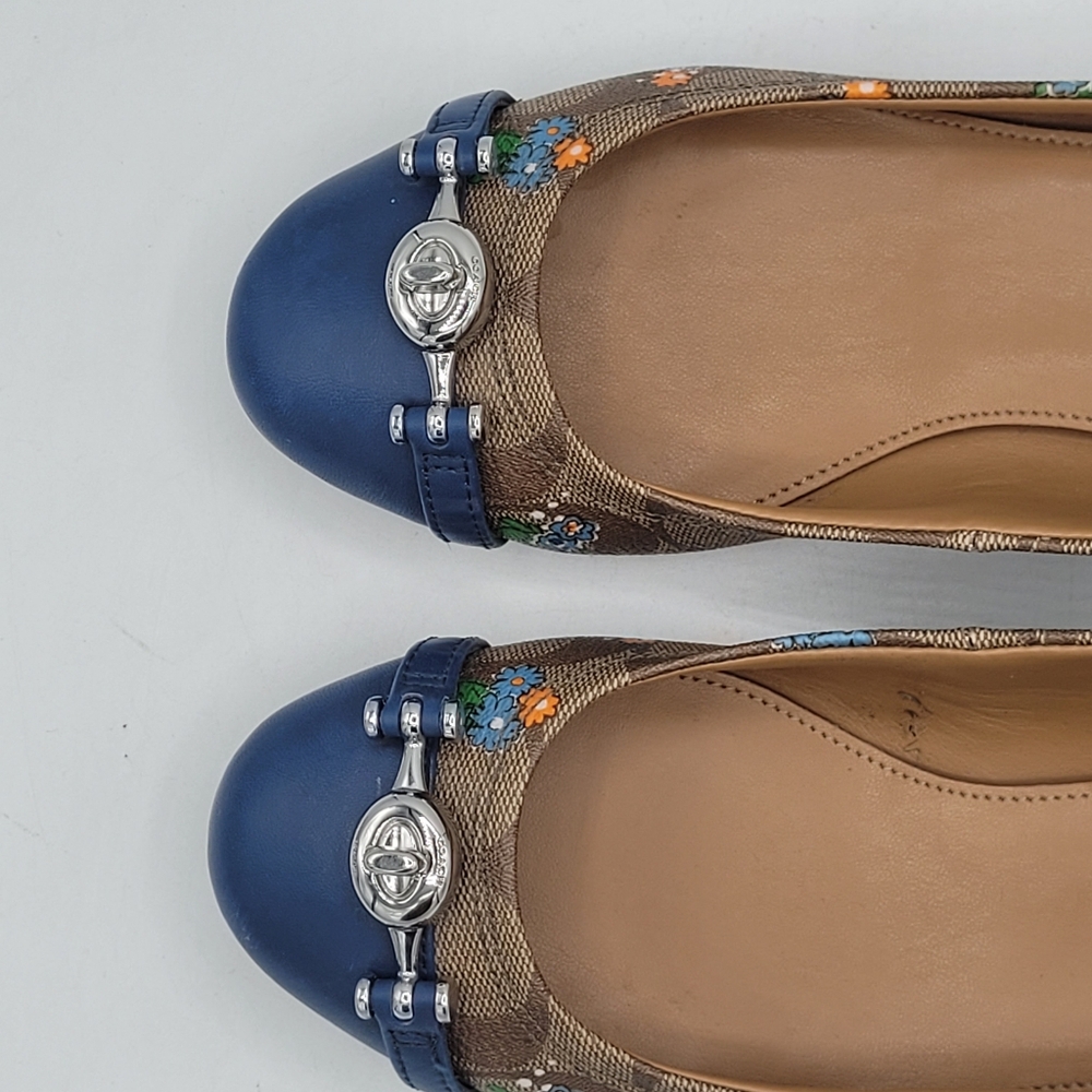 Coach Leila Ballet flats Signature C And Floral Design Size 6M - Picture 12 of 16